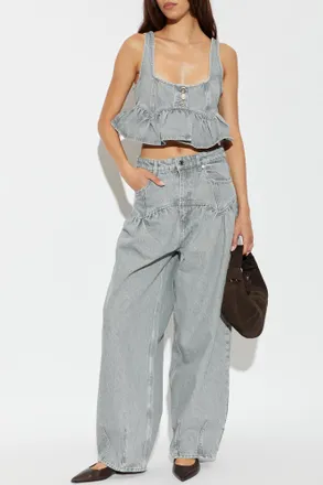 Ganni Denim Camisole, Womens, Grey