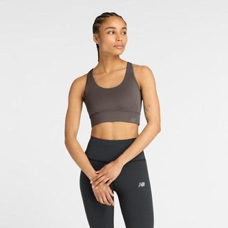 New Balance Donna Tech Training Sports Bra in Marrone, Maglia di Poliestere, Taglia XL