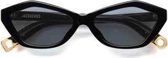 Jacquemus Bambino Zonnebril - Dames - Zonnebrillen - Zwart - ONE Size - Accessoires