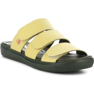 Softinos Slide Sandal in Light Yellow Leather at Nordstrom Rack, Size 10-10.5Us / 41Eu