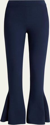 Stella McCartney Compact Knit Peplum Flare Pants