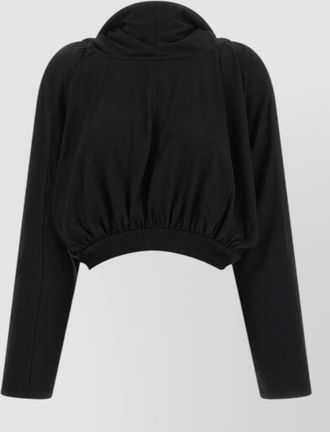 Rick Owens cotton cropped hooded jacket