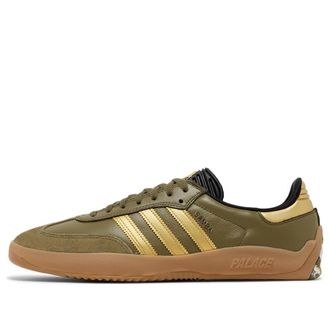 adidas x PALACE Samba Puig Focus Olive Metallic Gold HQ6100