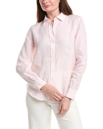 Brooks Brothers Yarn Dye Stripe Linen Classic Shirt