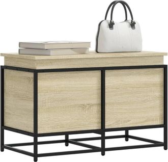 vidaXL Caja De Almacenaje Con Tapa Madera Roble Sonoma 80x40x51,5 Cm Vidaxl