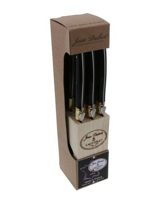 Jean Dubost Set Of 6 Knives In Block