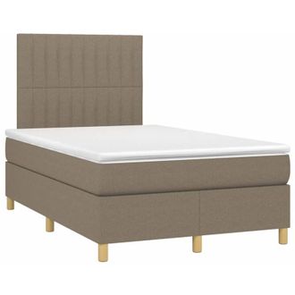 vidaXL Vidaxl - Cama Box Spring Con Colch&oacute;n Tela Gris Taupe 120x190 Cm