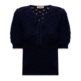 Twinset Dames, Truien, Blauw, Maat: S Viscose