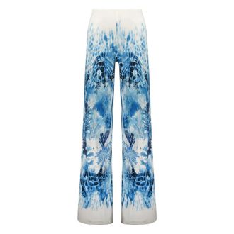 Alberta Ferretti Trousers with graphic design - female - Alberta Ferretti - Wide Trousers - Multicolor - S - Trousers