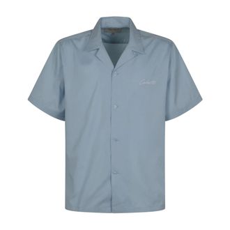 Carhartt Work in Progress Carhartt Wip, Short Sleeve Shirts, male, Blue, Size: M S/S Delray Shirt