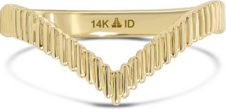 Devata Crown Wishbone Ring in 14K Gold in Yellow Gold at Nordstrom, Size 8