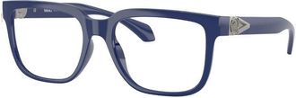 Versace Eyeglasses Square Full Rim, Blue Frame And Clear Demo Lenses Lens Ve3377U5450