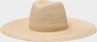 Simons Womens Supple Italian straw minimalist Panama hat Exclusive collection from Italy
