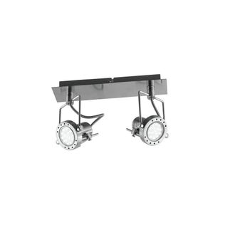 Netlighting SPOT LED 2 Light Twin Spotlight Nickel 400lm 2700K 34x16cm in Grey | Size: 34x16 cm