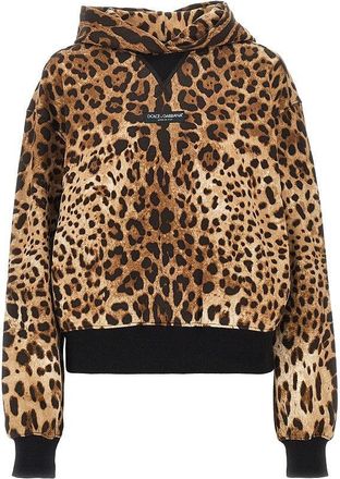 Dolce & Gabbana Leo-print hoodie Woman 38