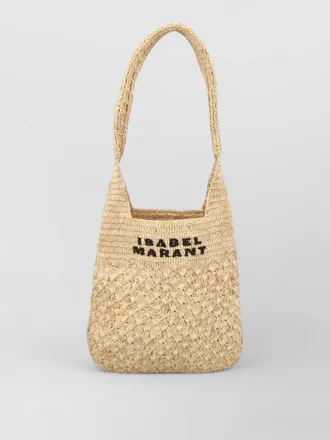 Isabel Marant praia small raffia shoulder bag strap