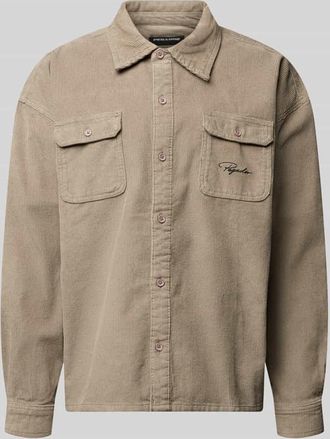 Pegador Freizeithemd mit Knopfleiste in Hellgrau, Größe XXL