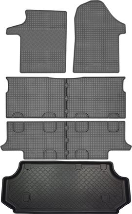 OEM Mercedes Vito W447 Van (5 Puertas) Desde 10.2014 Set - Alfombrillas De Goma Para Coche + Alfombrilla Para Maletero