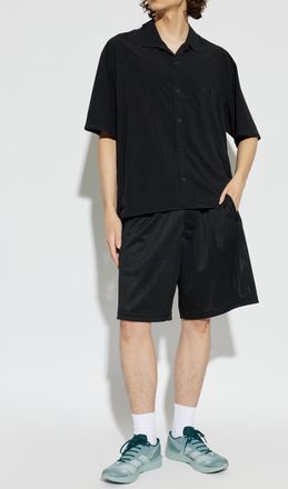 Yohji Yamamoto Asymmetrical Cut Shirt, Mens, Black