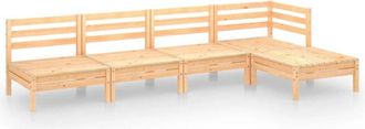 vidaXL 5 Piece Garden Lounge Set Solid Pinewood vidaXL