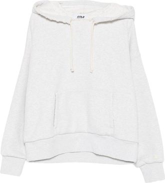 Golden Goose Star/ Unisex Relaxed Hoodie/ Double Layer/ Destroyed Wash