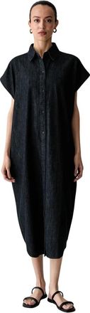 Benetton Shirt Dress - Dames - Shirt Kleedjes - Blauw - XS - Katoen - Kleedjes