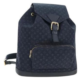 Louis Vuitton Pre-owned Vintage Rugzak - Dames - Pre-owned - Blauw - Maat: ONE Size Leer