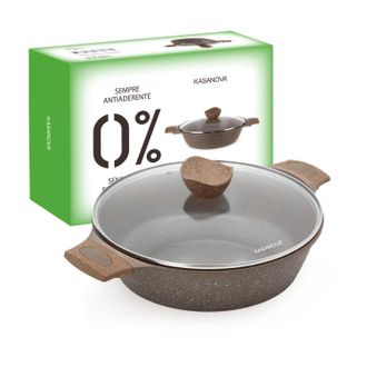 KASANOVA 0% grassi tegame 28 cm, con coperchio