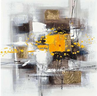 Schubiger M&ouml;bel Bild Labyrinth, Gelb