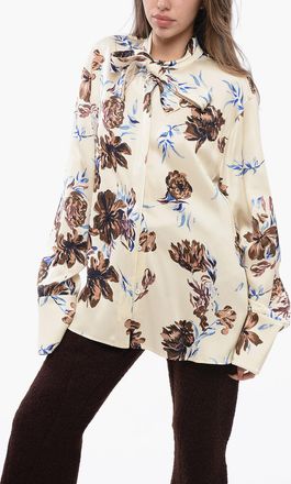 Jil Sander Camicia Floreale con Dettaglio da Allacciare Jil Sander