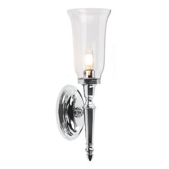 Netlighting Dryden 1 Light Bathroom Wall Light Polished Chrome IP44 G9 in Grey