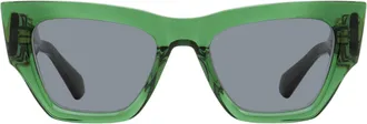 Valentino VLS-166 Oversized Acetate Sunglasses - Green