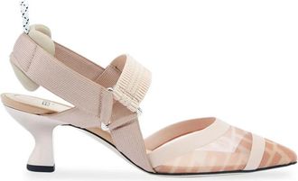Fendi Rose Logo Slingback Heels
