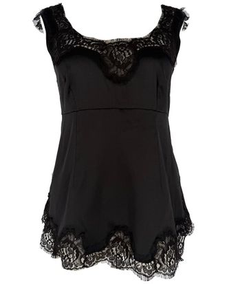 Dolce & Gabbana Lace-Trimmed Sleeveless Top, Size It 38 (Authentic Pre-Loved)