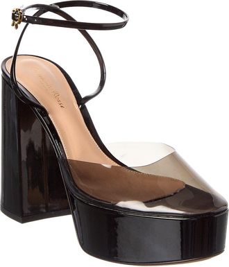 Gianvito Rossi Dua 70 Patent & Vinyl Platform Pump