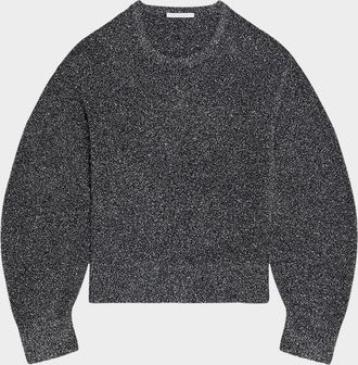 Helmut Lang Apex Sparkly Lurex Crewneck Sweater