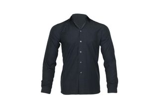 Prada Prada geruit overhemd met knoopsluiting in blauw katoen