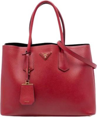 Prada Pre-owned Tote Bags, female, Red, Size: ONE SIZE Pre-owned Vintage Tote Bag