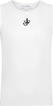J.W.Anderson Anchor-Embroidered Tank Top - Womens - Cotton