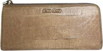 Miu Miu Pre-owned Wallets, female, Brown, Size: ONE SIZE Pre-owned Vintage Wallet