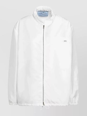 Prada jacket high collar drawstring hem elastic cuffs