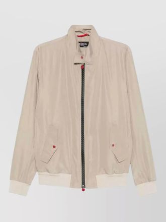 Kiton bomber jacket contrasting front zipper