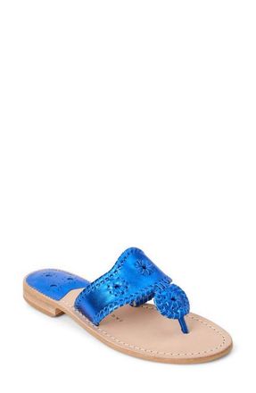 Jack Rogers Jacks Flat Sandal in Sapphire at Nordstrom, Size 6.5