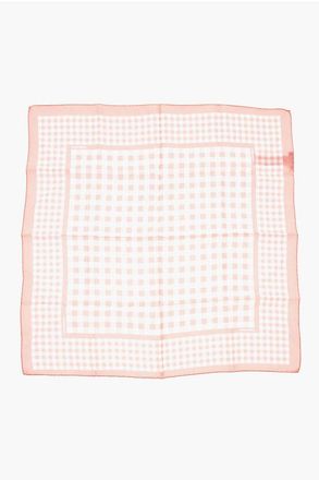 Woolrich Pure Silk Scarf with Check Pattern size One Size