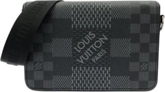 Louis Vuitton Tweedehands Canvas Louis Vuitton tassen - Heren - Vintage Schoudertas - Grijs - ONE Size - Vintage