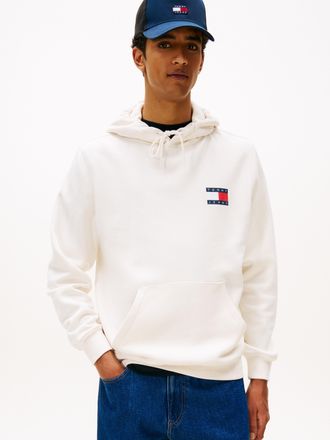 Tommy Jeans Sweatshirt TOMMY JEANS TJM REG ESSENTIAL FLAG HOOD EXT, Herren, Gr. XXL, weiss (ancient wei&szlig;), Sweatware, Obermaterial: 80% Baumwolle, 20% Polyester, 
