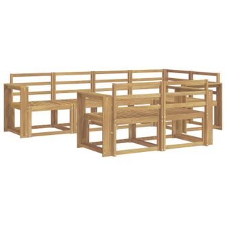 vidaXL Conjunto De Sof&aacute;s De Exterior 7 Uds. Blanco Vidaxl