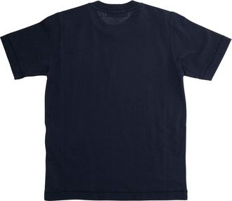 Stone Island Boys Blue Cotton T-Shirt With Logo Patch T-Shirts And Polos
