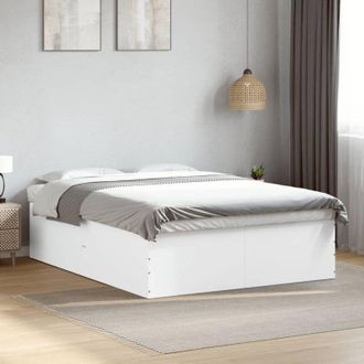 vidaXL Giroletto Bianco 160x200 cm in Legno Multistrato - Vidaxl