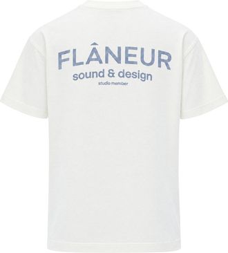 Flaneur Logo-Lettered T-Shirt - White